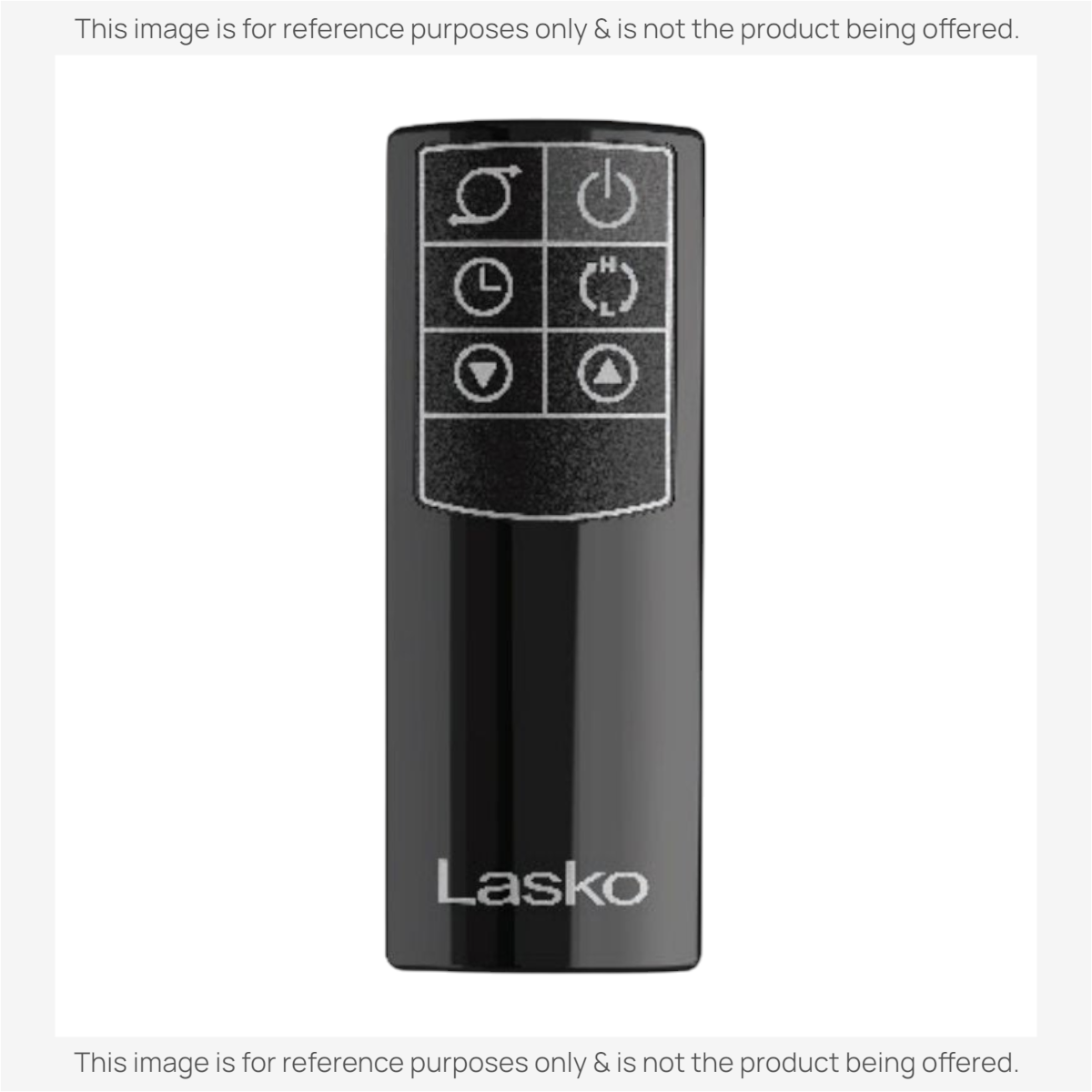 Anderic replacement remote control for Lasko space heaters and fans with six function buttons in a black finish.