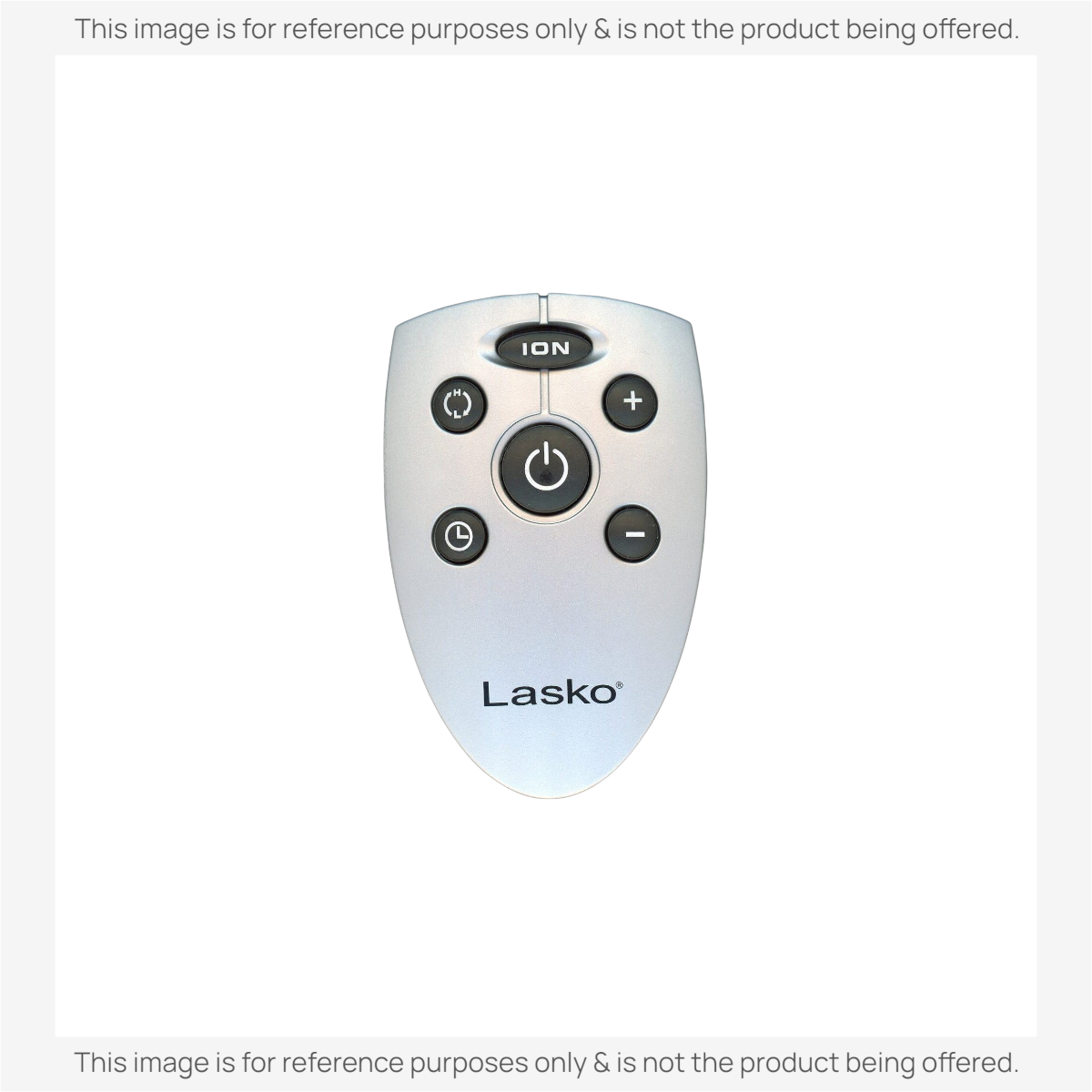 Anderic replacement remote control for Lasko space heaters, featuring a silver teardrop design and black buttons.