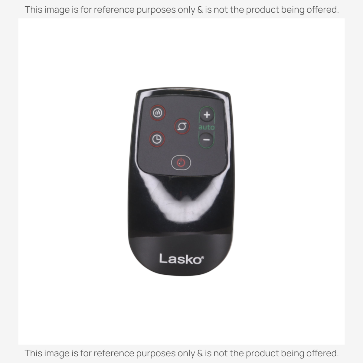 Anderic RRFAN100A replacement remote control for Lasko space heaters with black finish and intuitive button layout