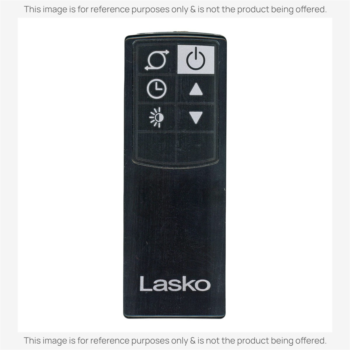 Anderic replacement infrared remote control for Lasko upright tower fans with power, timer, and oscillation buttons.