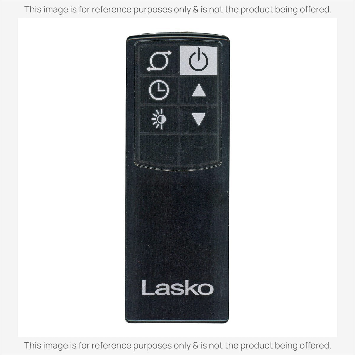 Anderic replacement infrared remote control for Lasko upright tower fans with power, timer, and oscillation buttons.