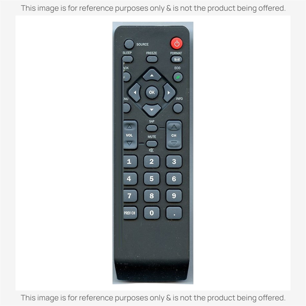 Anderic RR015UD remote control for Funai, Emerson, and Sylvania LCD TVs with large, easy-to-read buttons.
