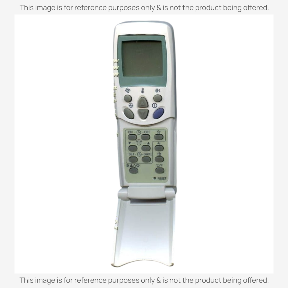 Anderic replacement remote control for LG air conditioners with a backlit LCD screen and sliding button cover