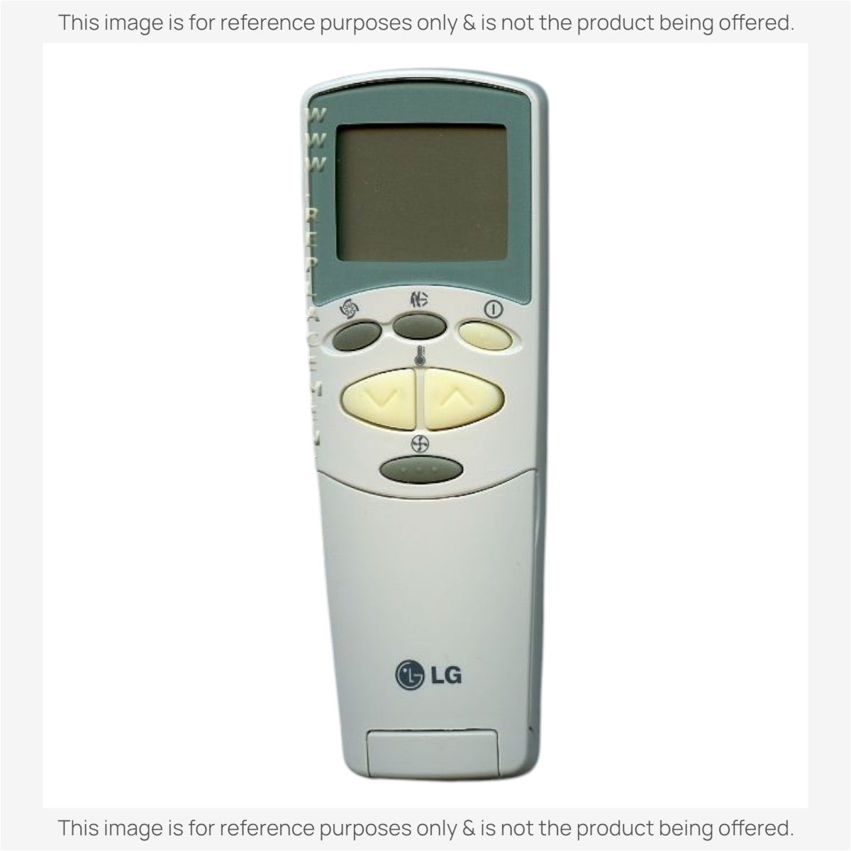 Anderic replacement remote control for LG air conditioners featuring a backlit LCD screen and easy-to-use buttons.