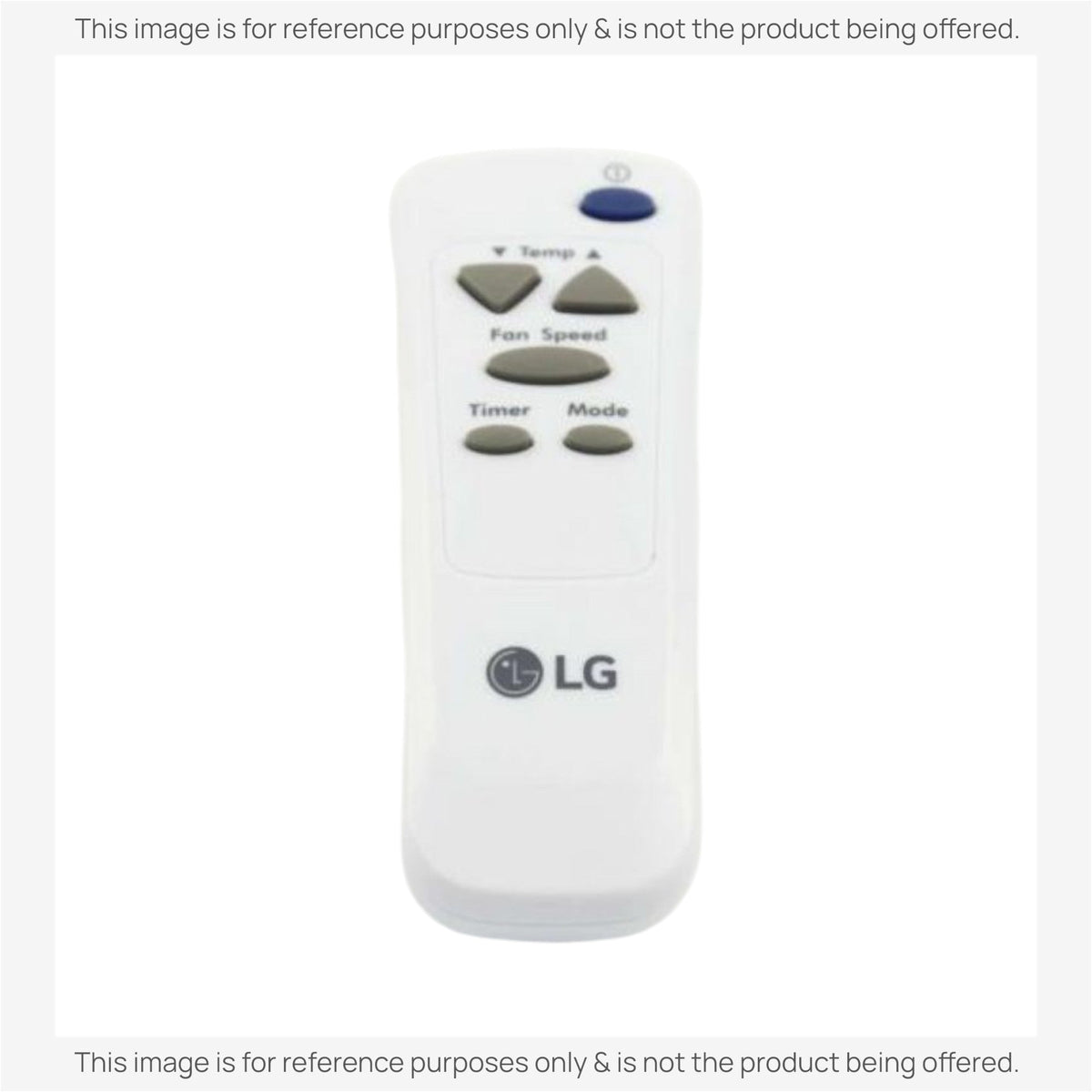 Anderic replacement remote control for LG air conditioners in white with grey buttons and power button