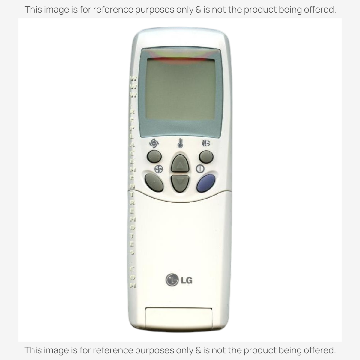 Anderic replacement remote control for LG air conditioners featuring a backlit LCD screen and intuitive buttons.