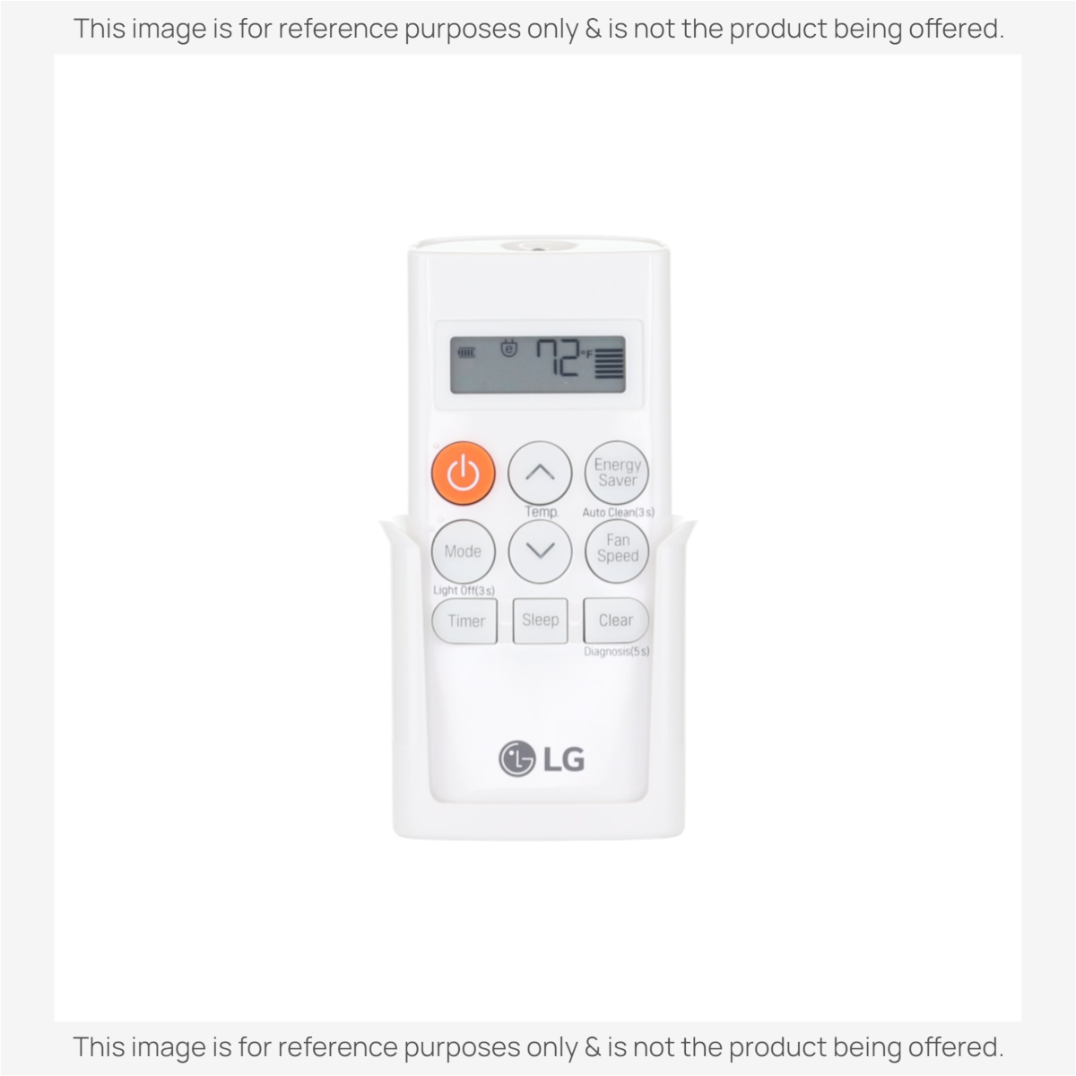 Anderic replacement remote for LG air conditioners with a backlit LCD screen, temperature controls, and wall mount.