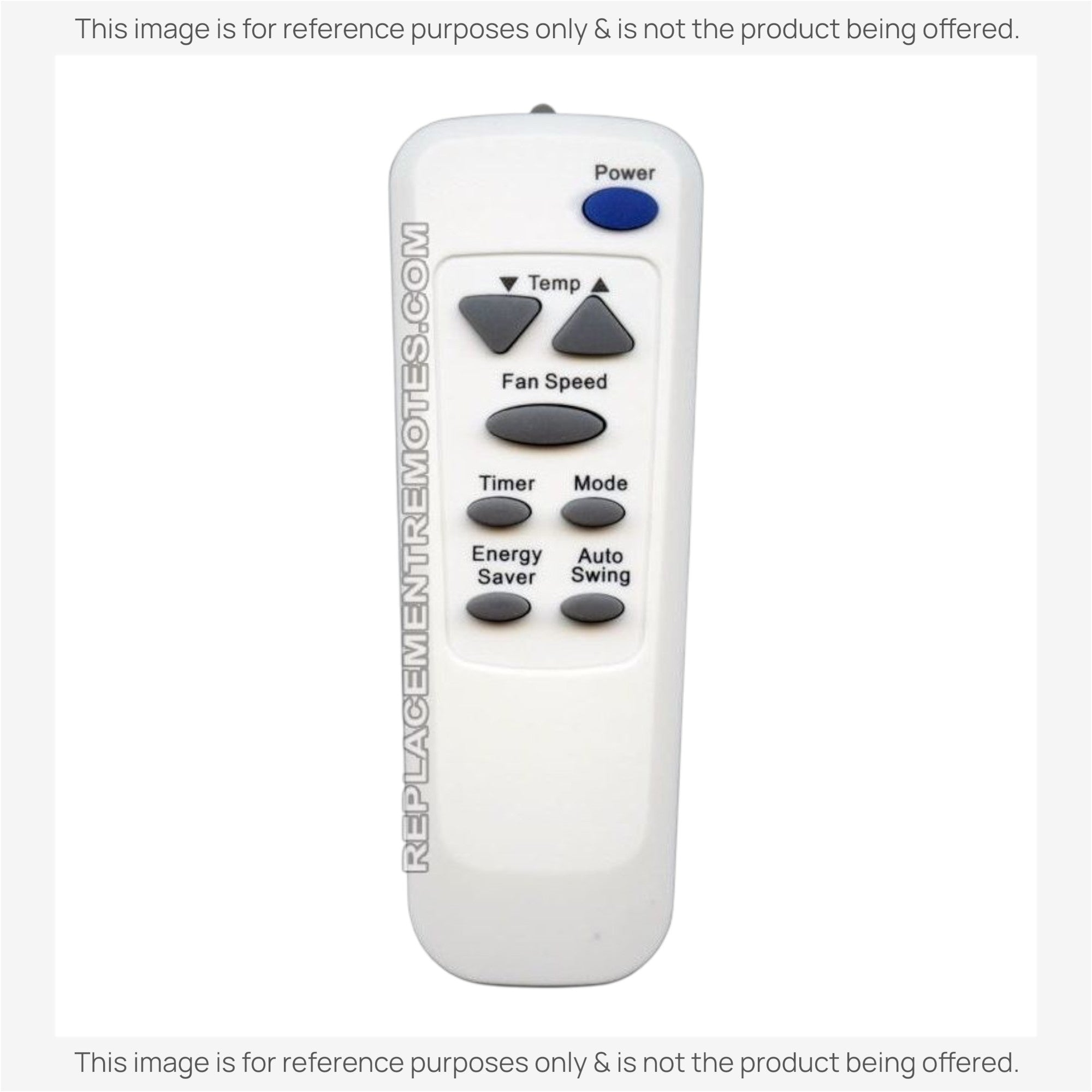 Anderic replacement remote control for LG air conditioners with white casing and grey function buttons.