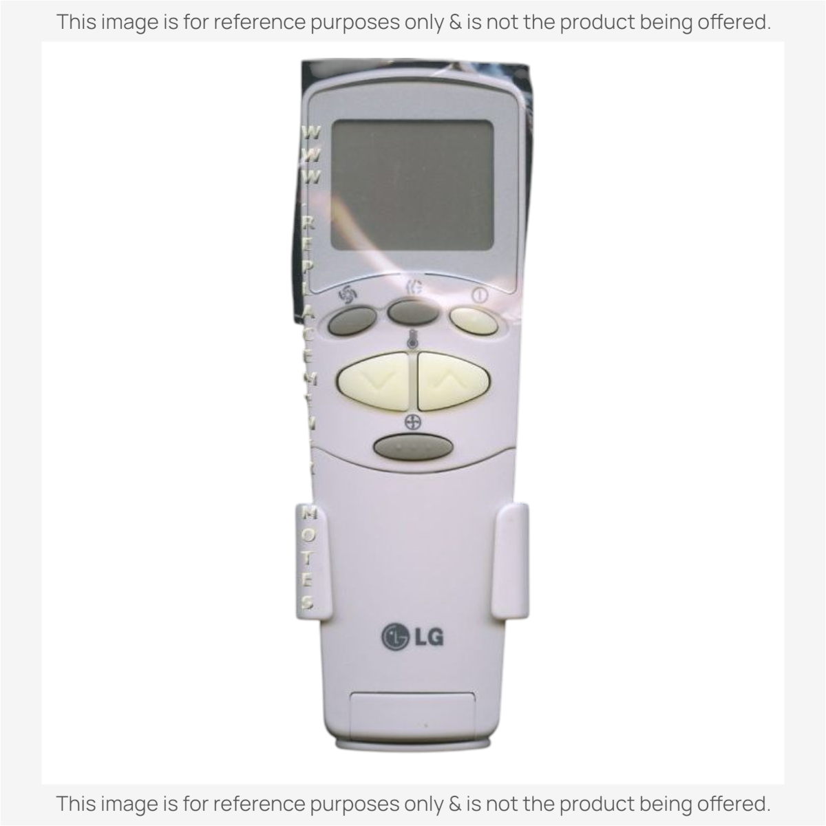 Anderic replacement remote control for LG air conditioners with a backlit LCD screen and wall mount bracket.