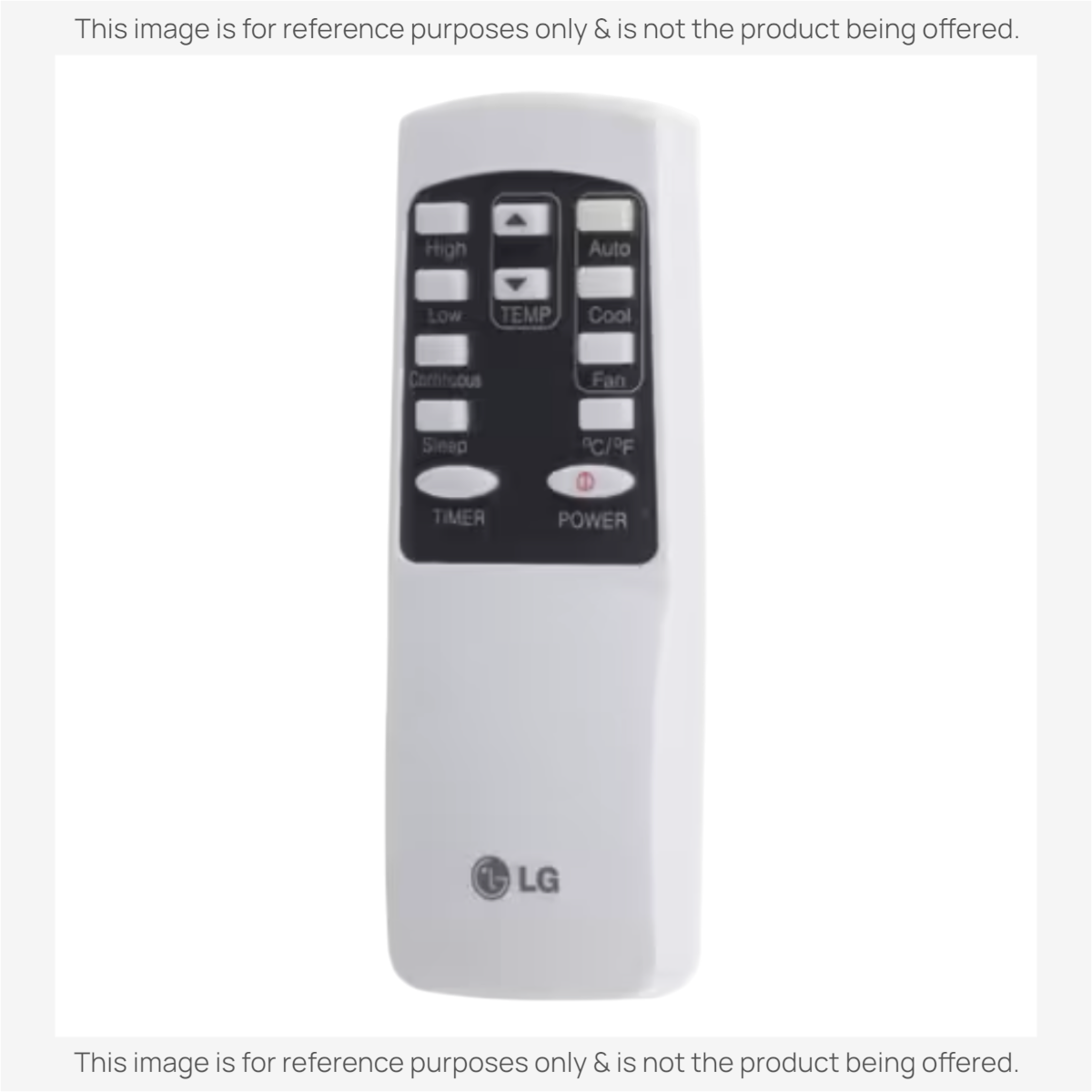 Anderic KTN828 white remote control replacement for LG portable air conditioners with black button interface