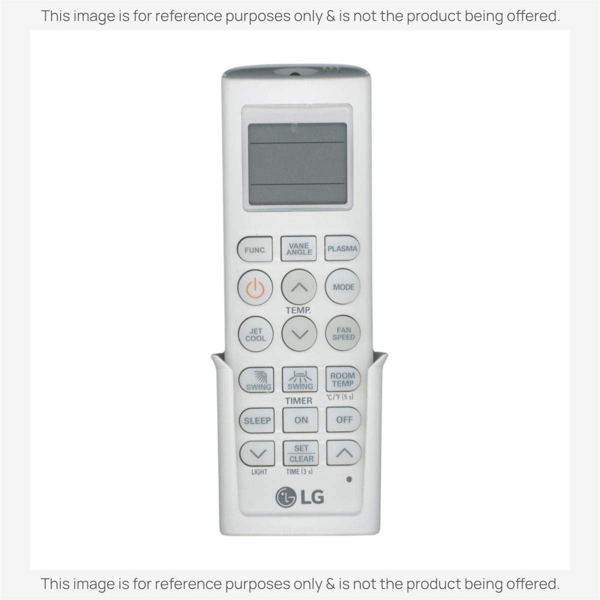 Anderic universal air conditioner remote control with backlit LCD display and numeric programming for LG AC units.