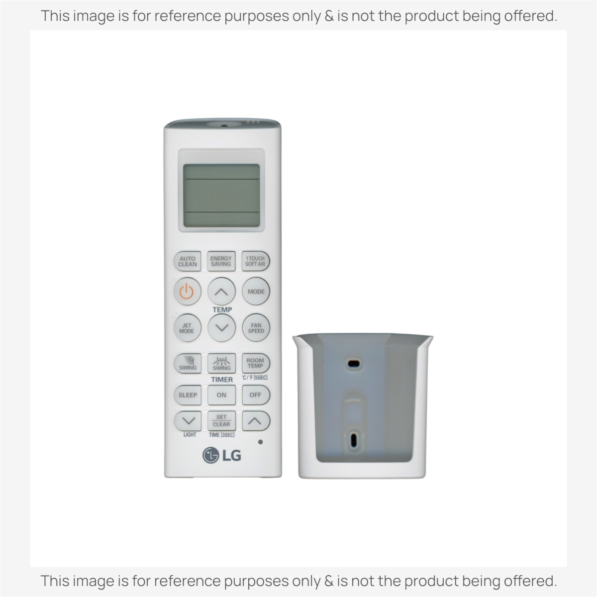 Anderic replacement remote control for LG air conditioners with backlit LCD screen and included wall mount bracket.