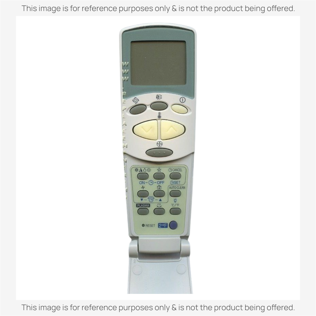 Anderic replacement remote control for LG air conditioners with a backlit LCD screen and multi-function buttons.