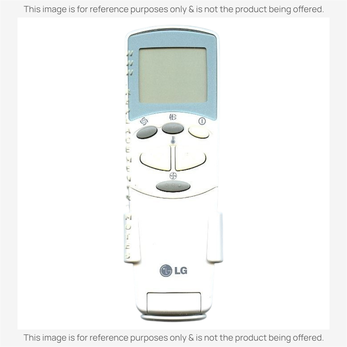Anderic replacement remote control for LG air conditioners with a backlit LCD screen and intuitive button layout.