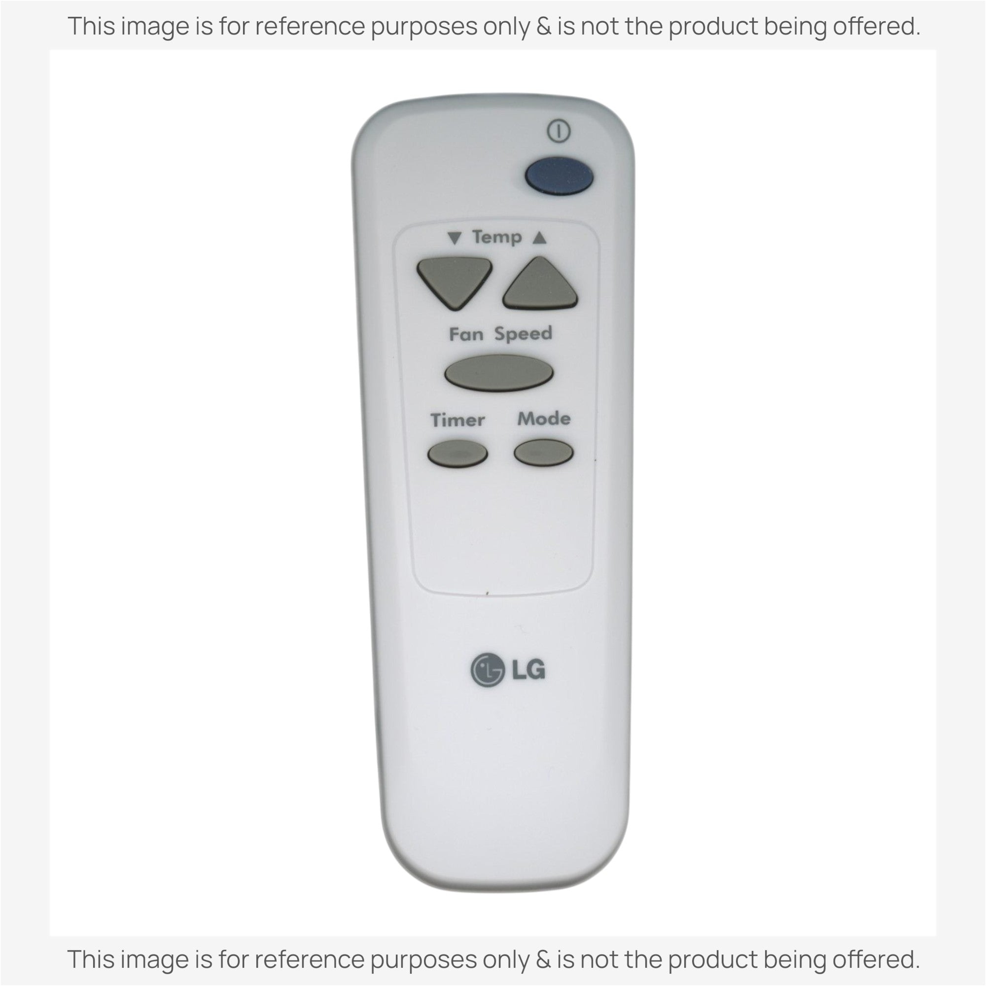 Anderic replacement remote control for LG air conditioners featuring temperature, fan speed, timer, and mode buttons.
