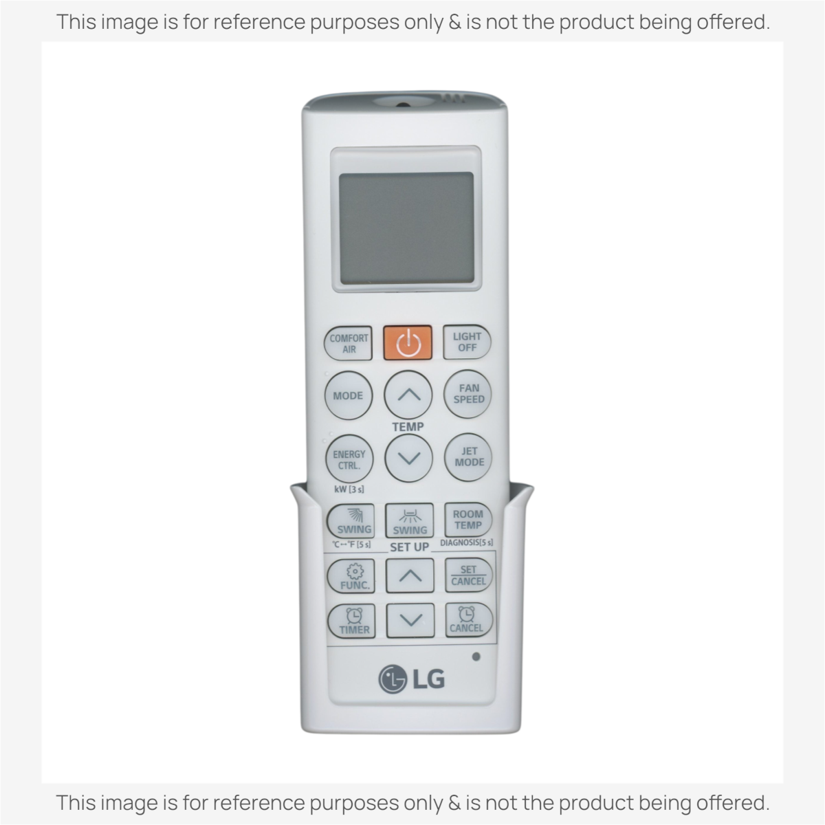 Anderic replacement remote control for LG air conditioners with backlit LCD screen and wall mount bracket