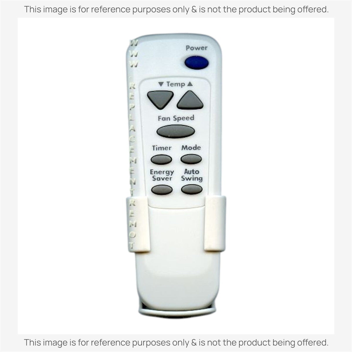 Anderic replacement remote control for LG air conditioners with white casing and grey function buttons.
