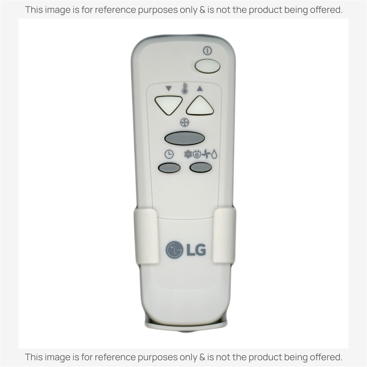 Anderic replacement remote control for LG air conditioners in a white plastic wall-mount holder