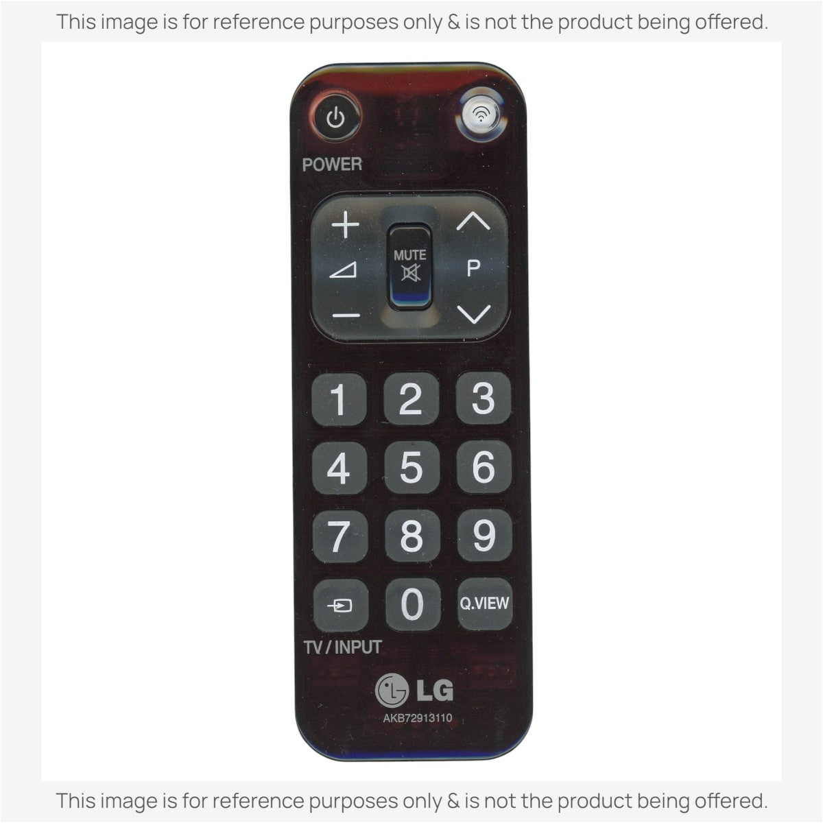 Anderic RRH100 healthcare TV remote control for LG AKB72913110 with large buttons and multi-bed programming support