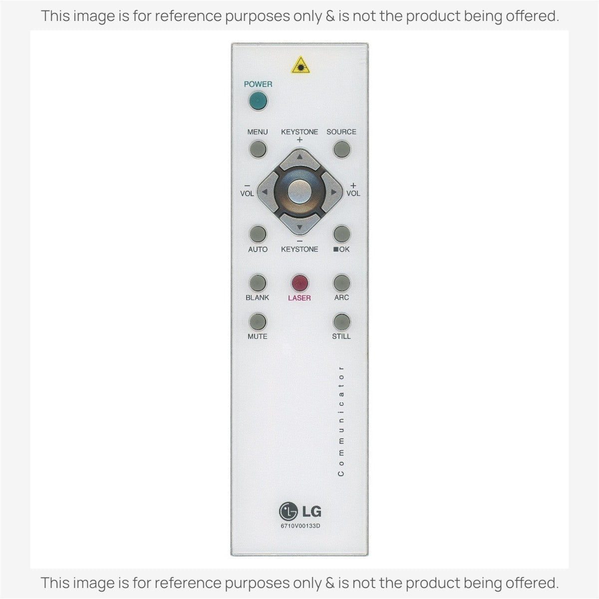 Anderic replacement remote control for LG 6710V00133D projector with integrated laser pointer and menu navigation