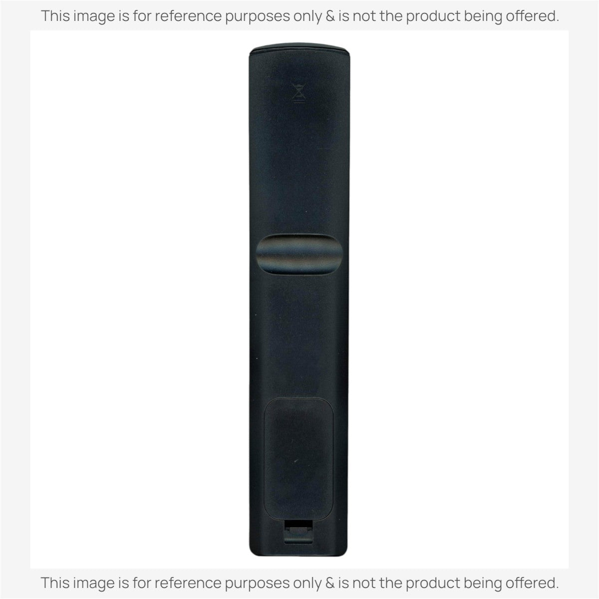 Anderic RR5501 black infrared replacement remote control for LG televisions, back view showing battery compartment.