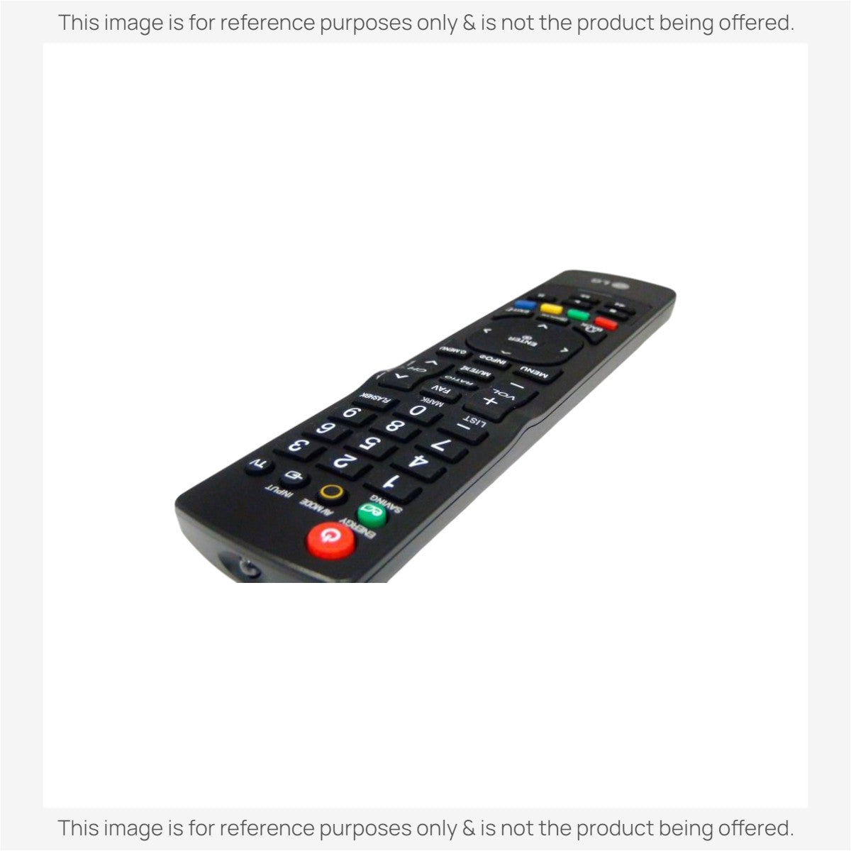 Anderic replacement remote control for LG TVs featuring black casing and multi-colored function buttons.