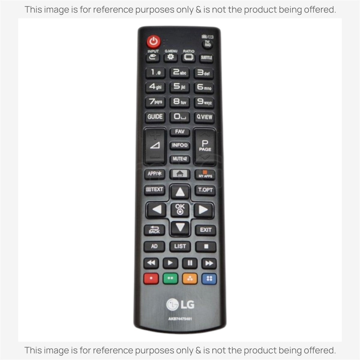 Anderic RR5501 replacement infrared remote control for LG TVs featuring standard navigation and media buttons