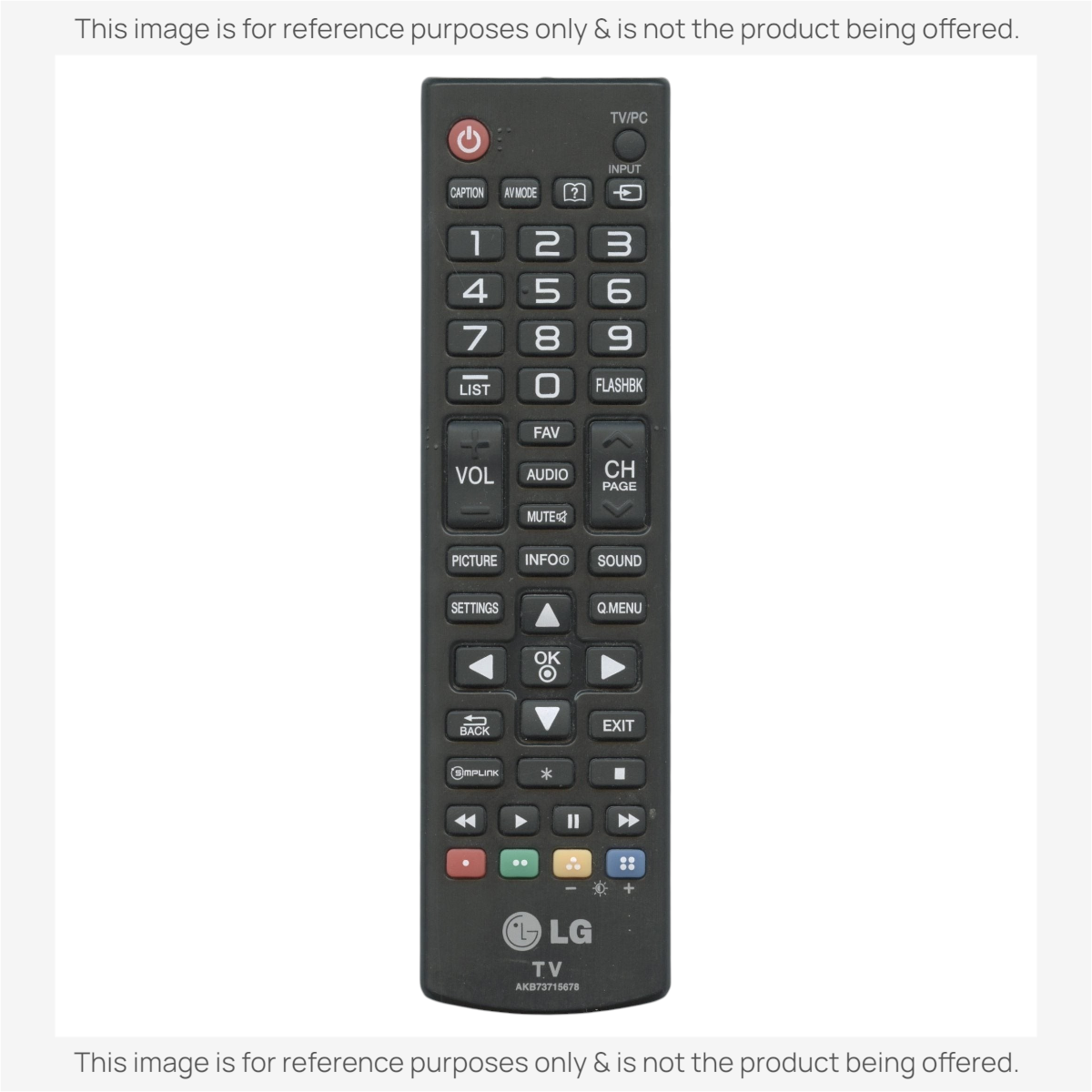 Anderic replacement infrared remote control for LG Smart TVs with dedicated streaming service shortcut buttons