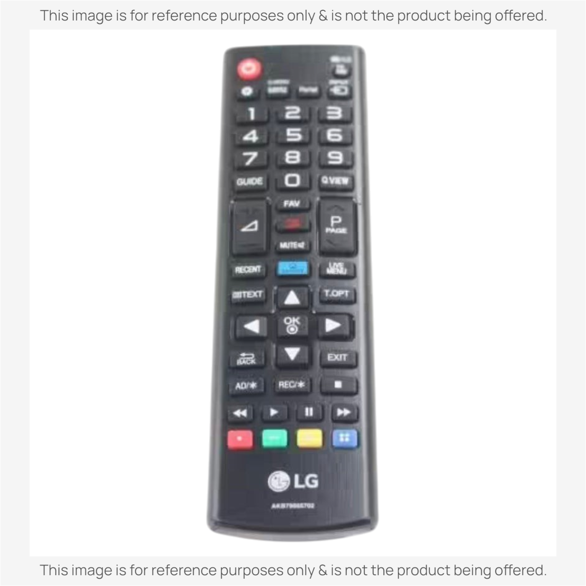 Anderic black infrared remote control replacement for LG Smart TV with dedicated streaming shortcut buttons.