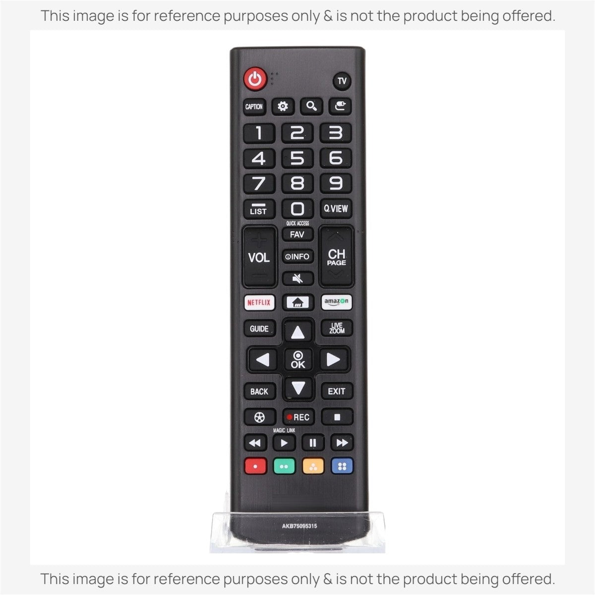 Anderic replacement remote control for LG Smart TVs featuring Netflix and Amazon Prime shortcut buttons.