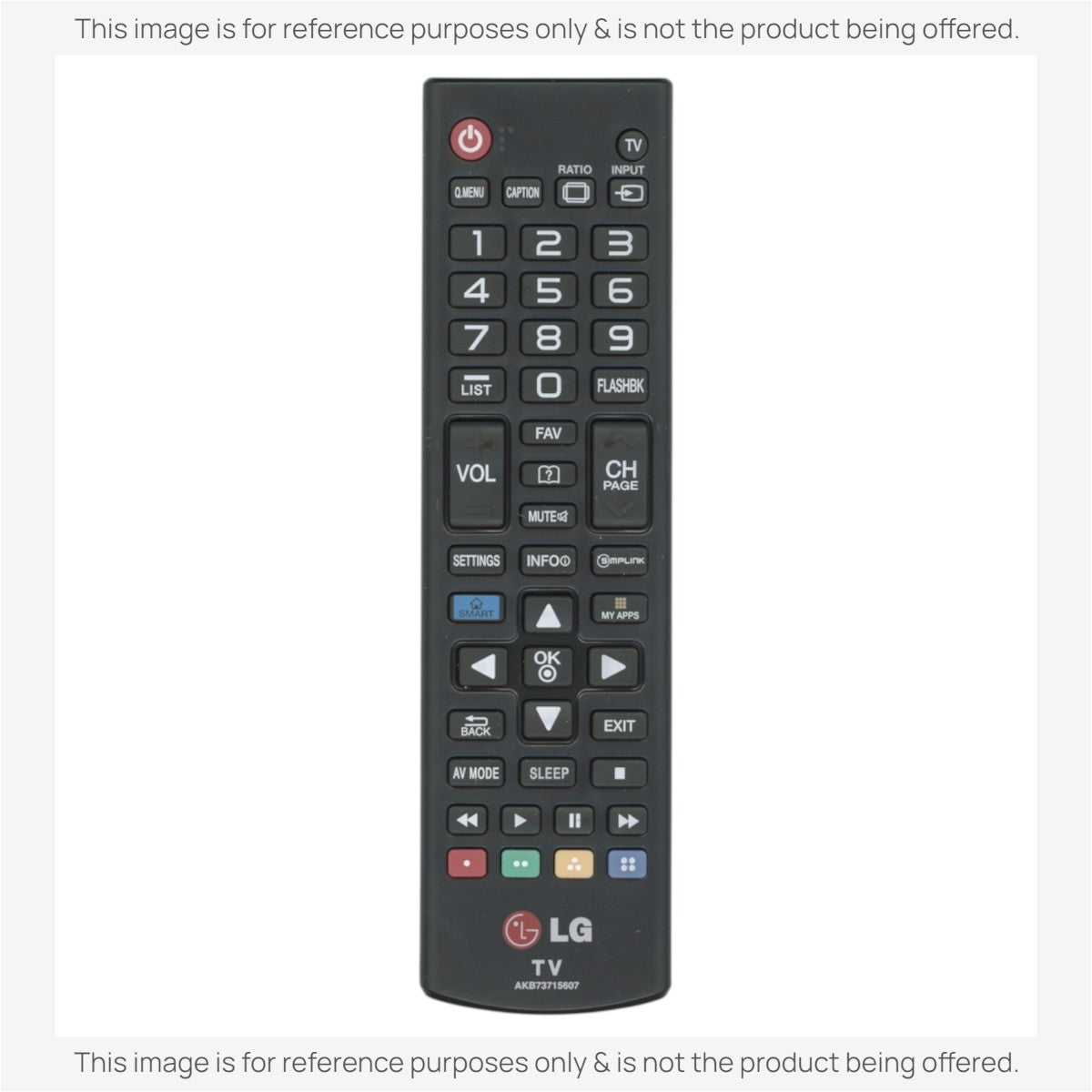 Anderic replacement remote control for LG Smart TVs featuring a black ergonomic design with dedicated menu buttons.