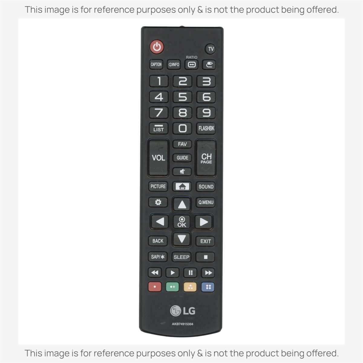 Anderic replacement infrared remote control for LG Smart TVs with dedicated streaming and menu navigation buttons.