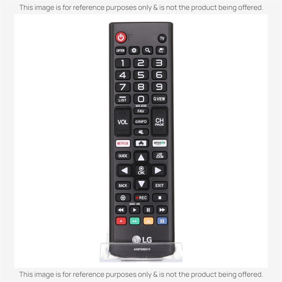 Anderic black replacement remote control for LG Smart TVs with dedicated Netflix and Amazon Prime shortcut buttons