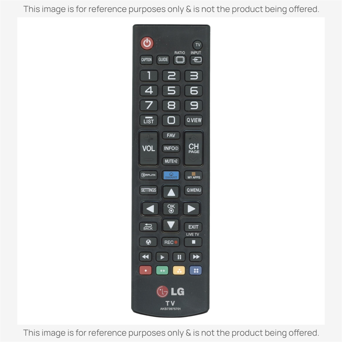 Anderic replacement infrared remote control for LG Smart TVs with dedicated streaming service shortcut buttons