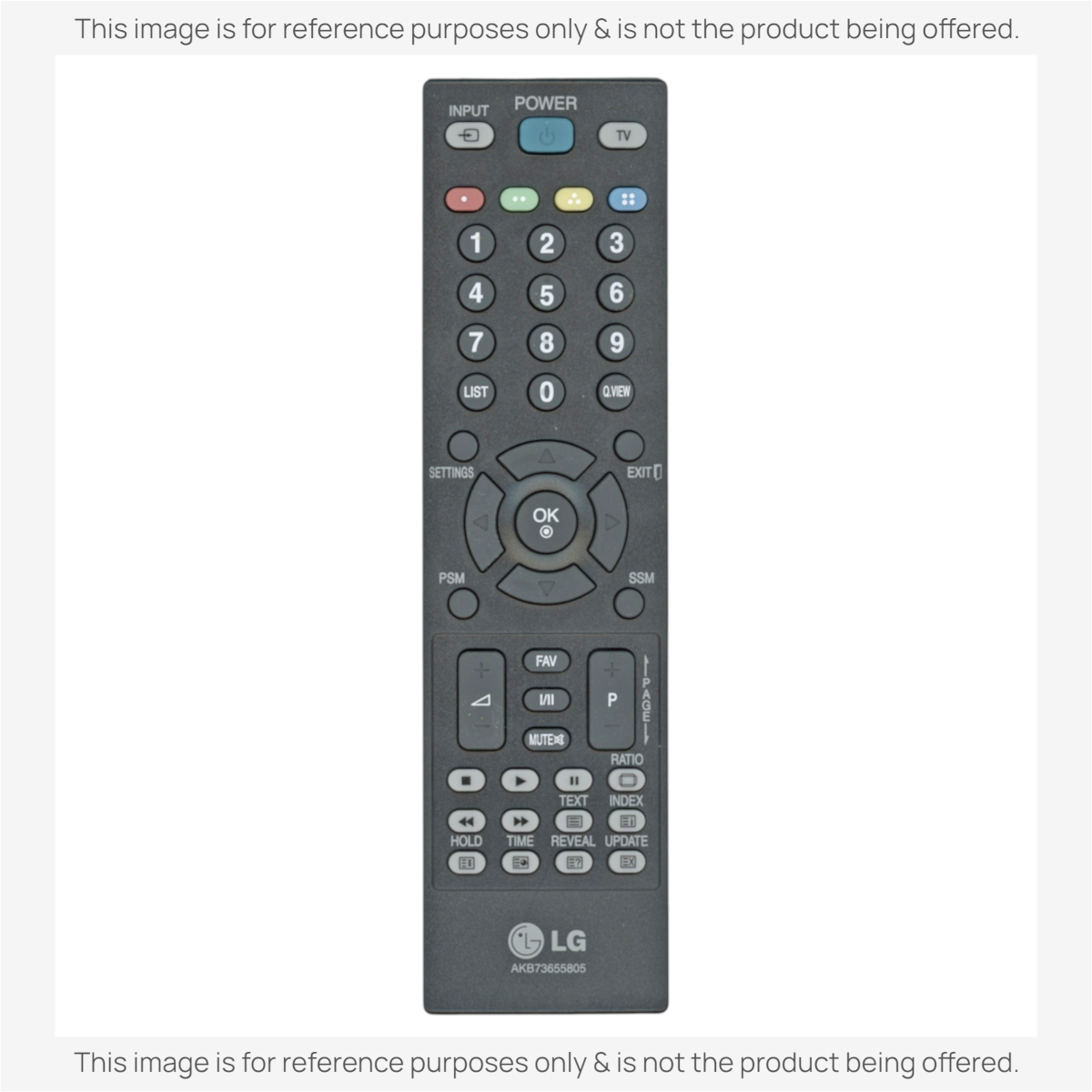 Anderic replacement infrared remote control for LG Smart TVs with standard navigation and media playback buttons.
