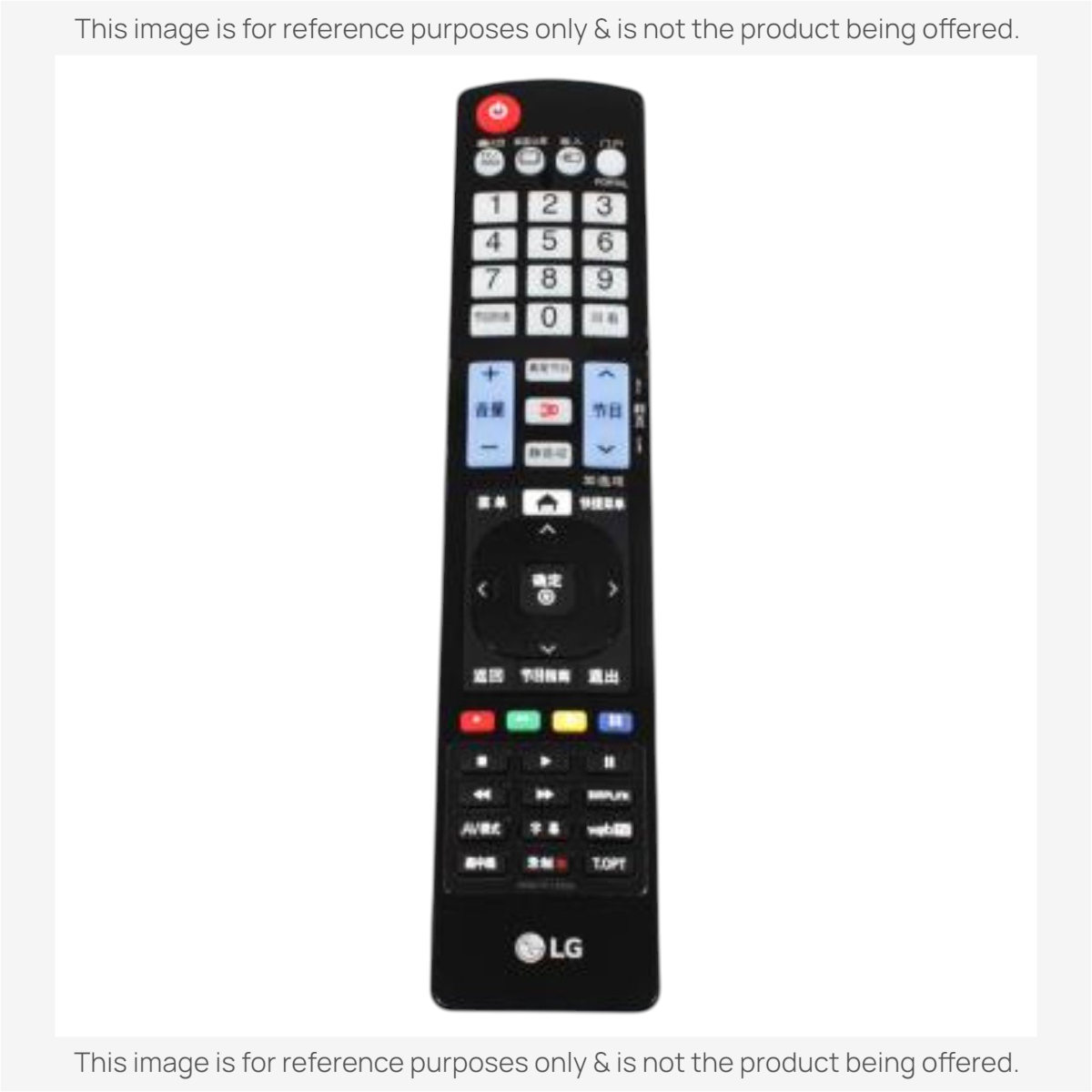 Anderic RR5501 black infrared TV remote control for LG televisions with dedicated function buttons