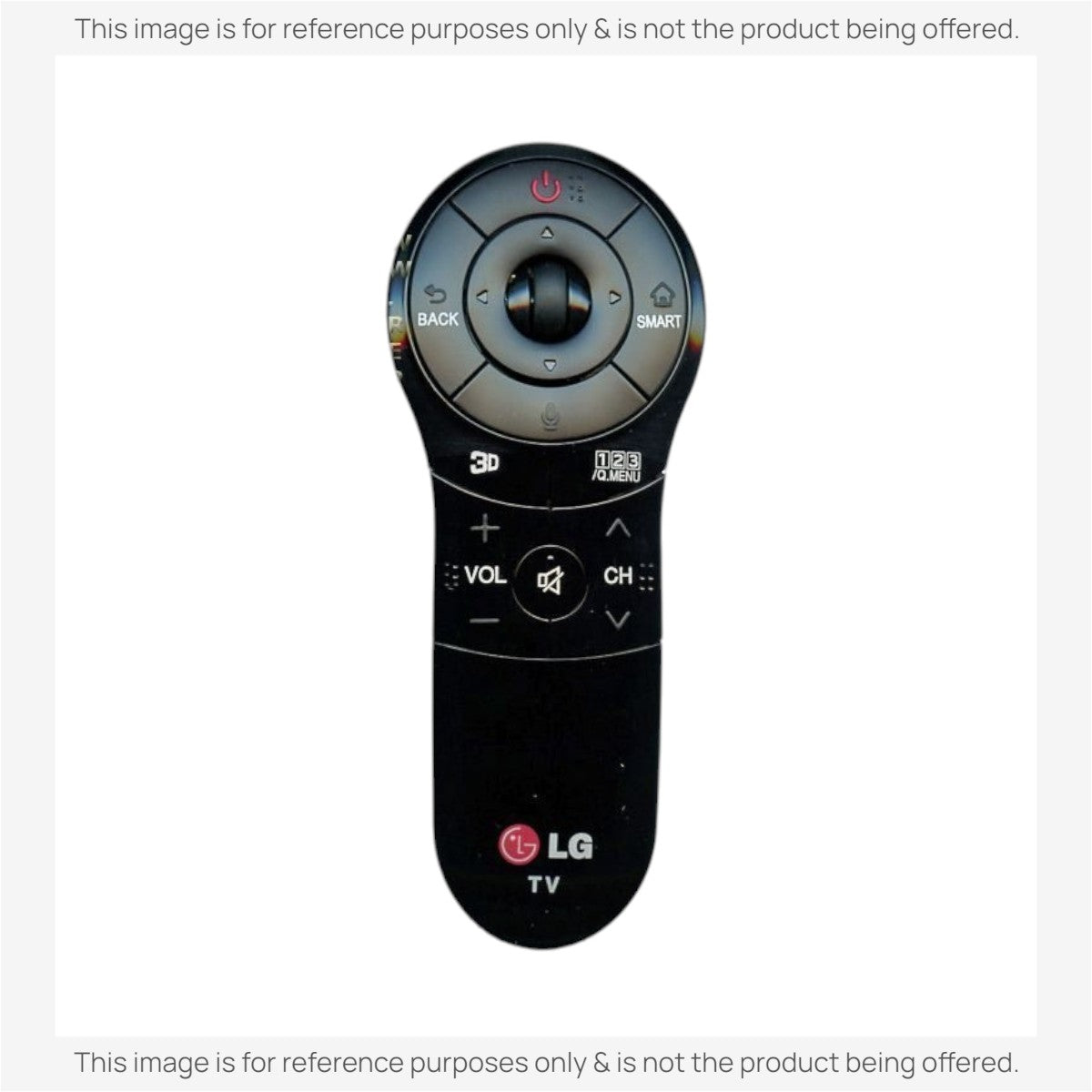 Anderic RR5501 black infrared remote control substitute for LG TVs featuring navigation, volume, and channel buttons.
