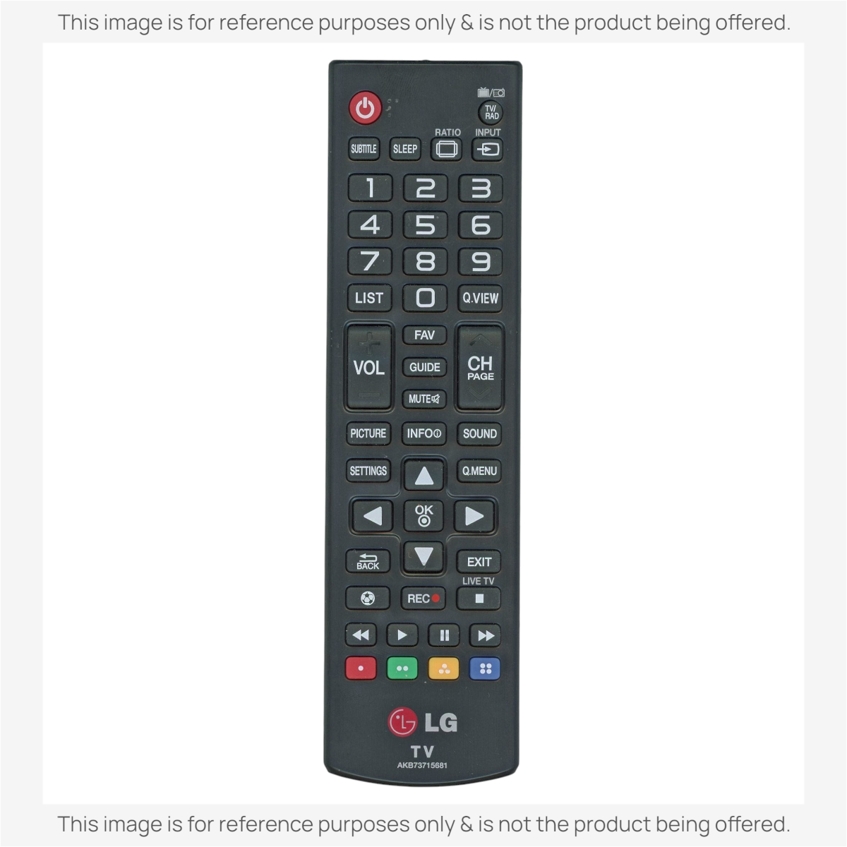 Anderic replacement infrared remote control for LG Smart TVs with dedicated menu and navigation buttons.