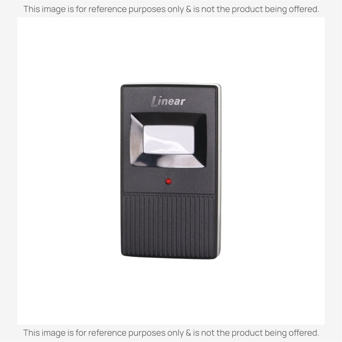 Anderic replacement remote for Linear Delta-3 garage door openers featuring a black casing and single button.