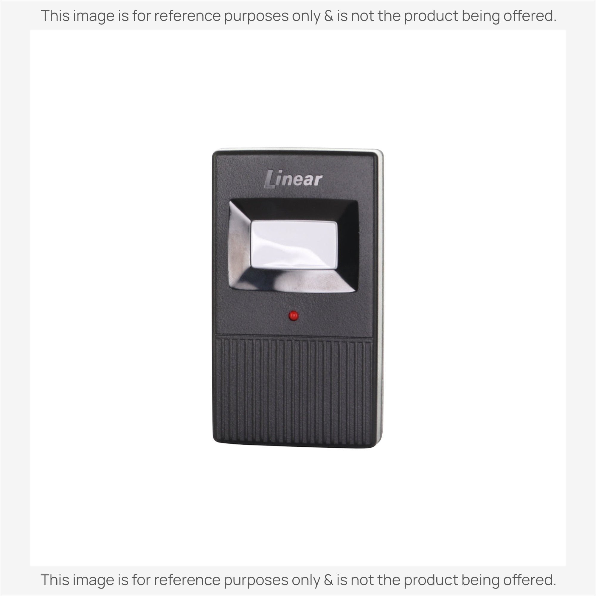 Anderic 375UT-2button universal garage door opener remote with black casing and single button for Linear DTC systems.