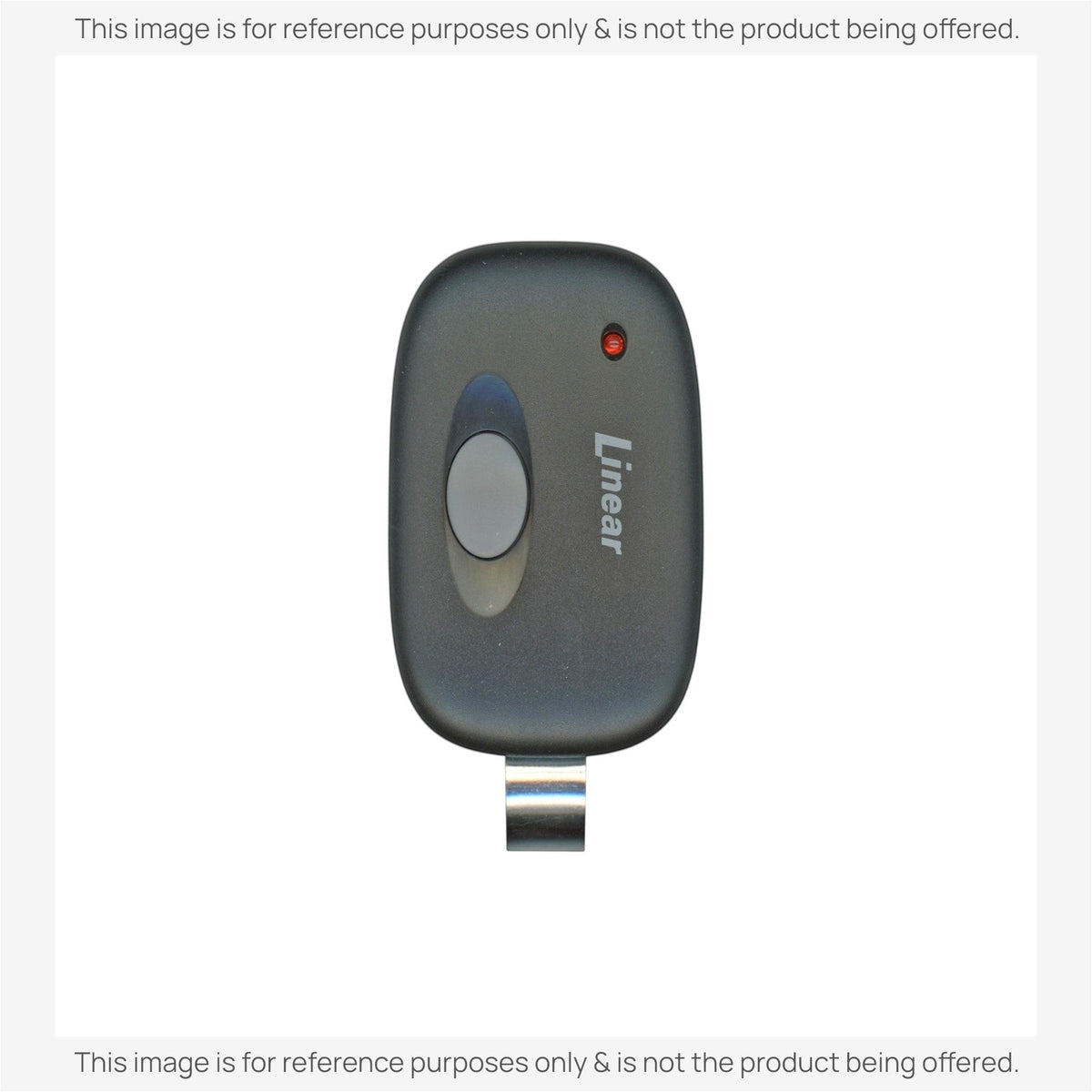 Anderic 1-channel garage door remote replacement for Linear MCT11 with grey button and red LED indicator