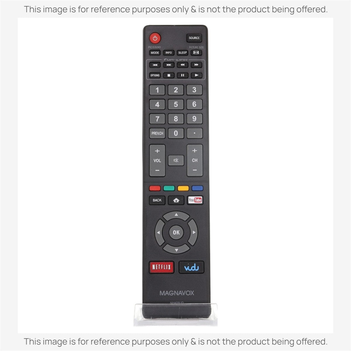 Anderic black replacement remote control for Magnavox smart TVs with dedicated Netflix and YouTube buttons
