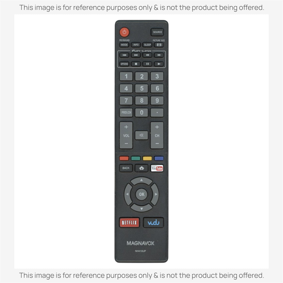 Anderic replacement remote control for Magnavox smart TVs with dedicated Netflix and YouTube buttons