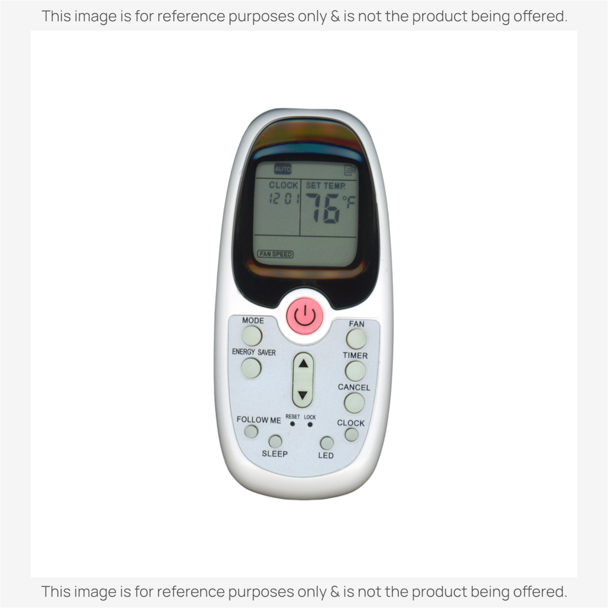 Anderic KTN828 replacement remote for Midea air conditioners featuring a backlit LCD screen and intuitive buttons.