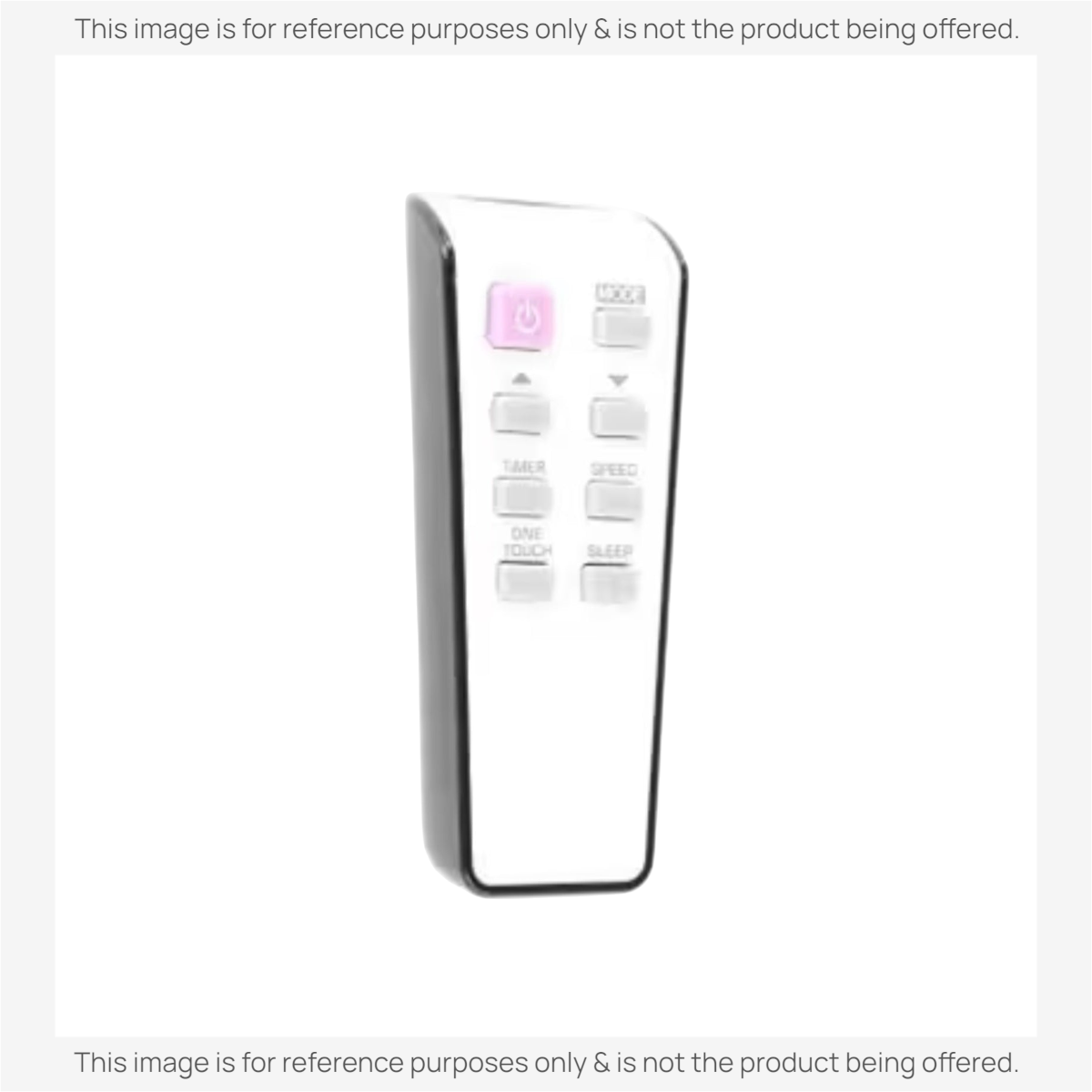 Anderic replacement remote control for Midea air conditioners with white casing, grey buttons, and pink power button.
