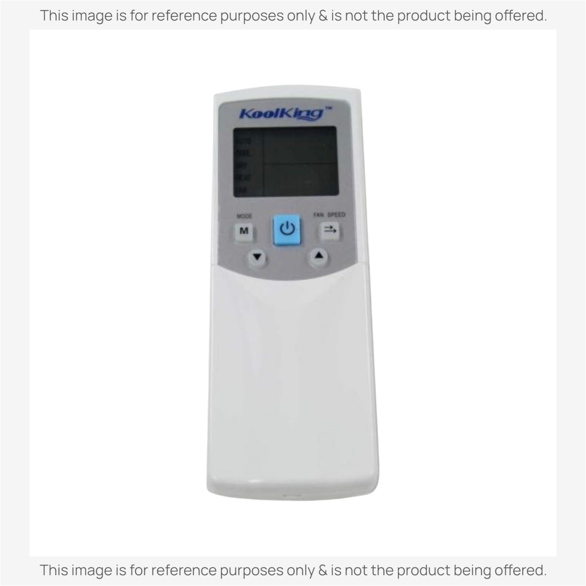 Anderic replacement remote control for Midea air conditioners featuring a white casing and backlit LCD screen