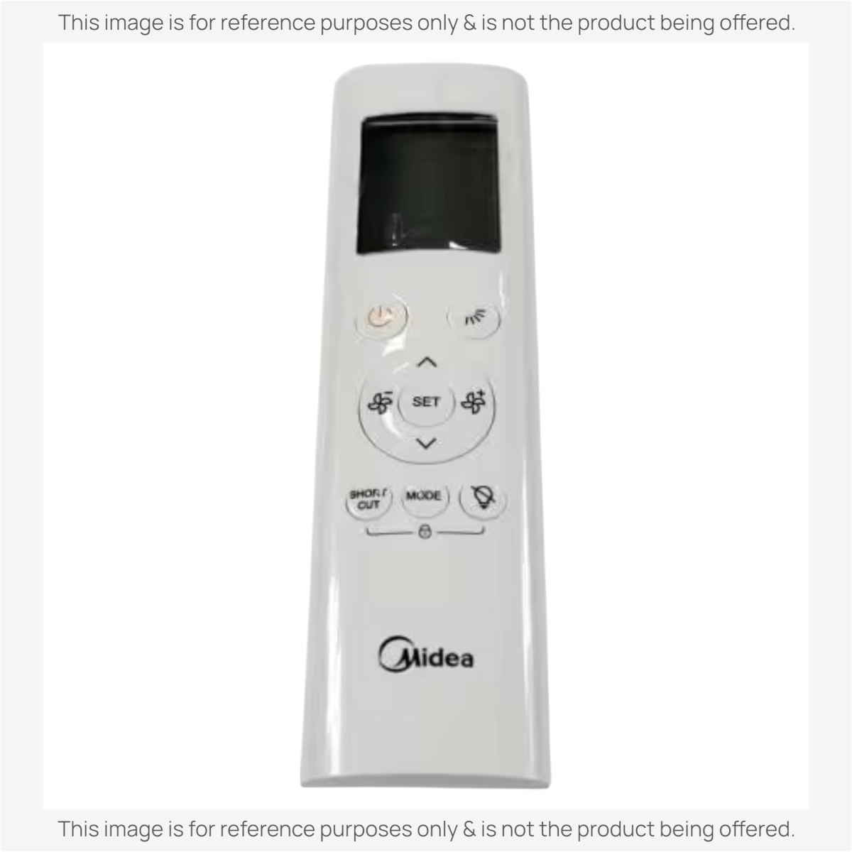 Anderic KTN828 white universal remote control for Midea mini split air conditioners with backlit LCD display