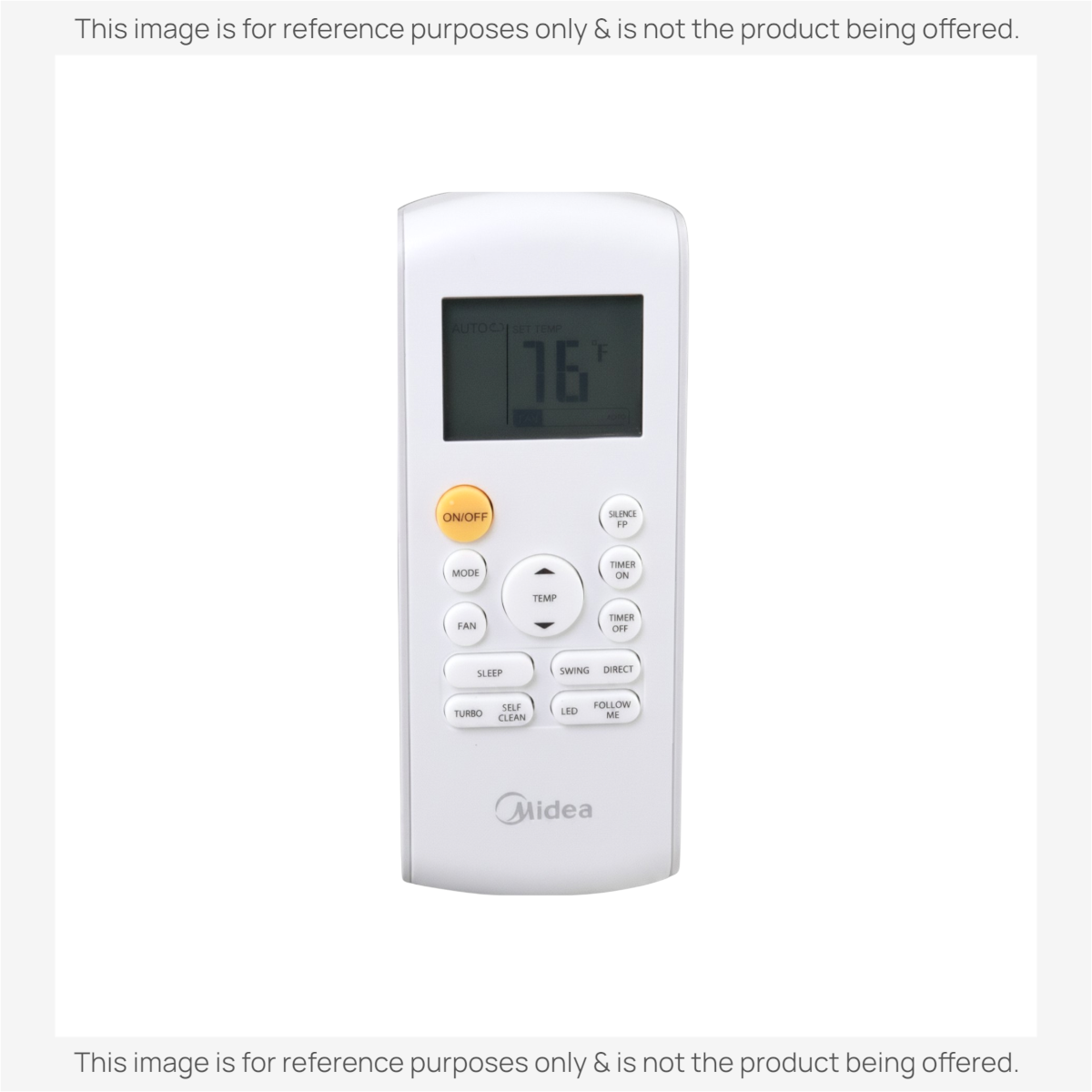 Anderic replacement remote control for Midea mini-split air conditioners with backlit LCD and intuitive buttons