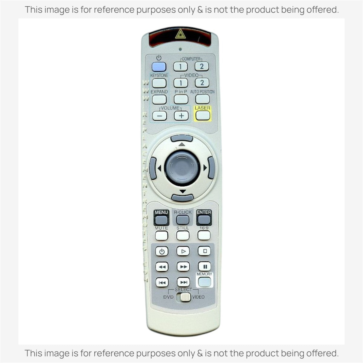 Anderic replacement remote control for Mitsubishi LVP-XL25U projector with laser pointer and multi-function buttons.
