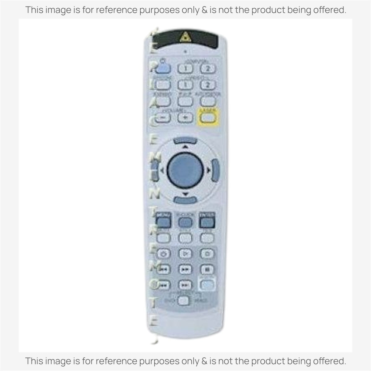 Anderic replacement remote control for Mitsubishi projectors featuring a grey body and multi-function buttons.